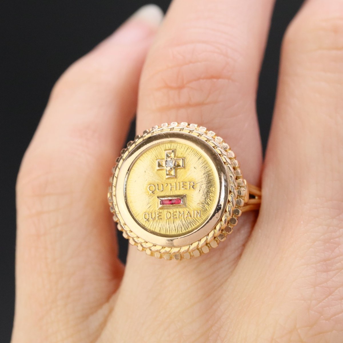 Bague Augis Or + qu'Hier - que Demain-photo-2