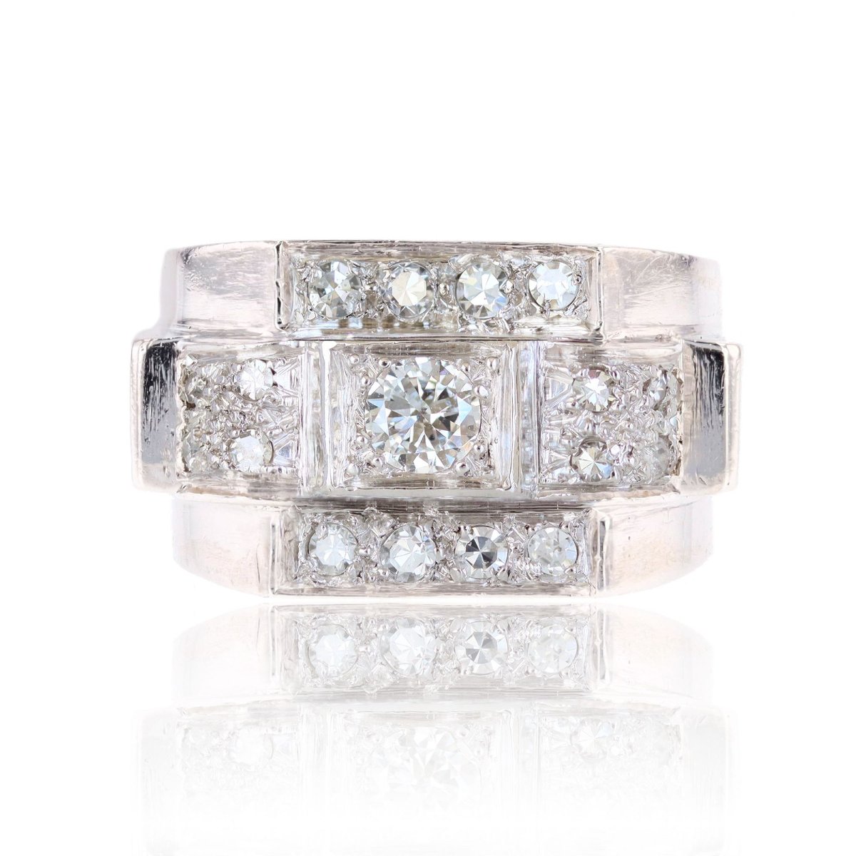 Art Deco Platinum Diamond Ring