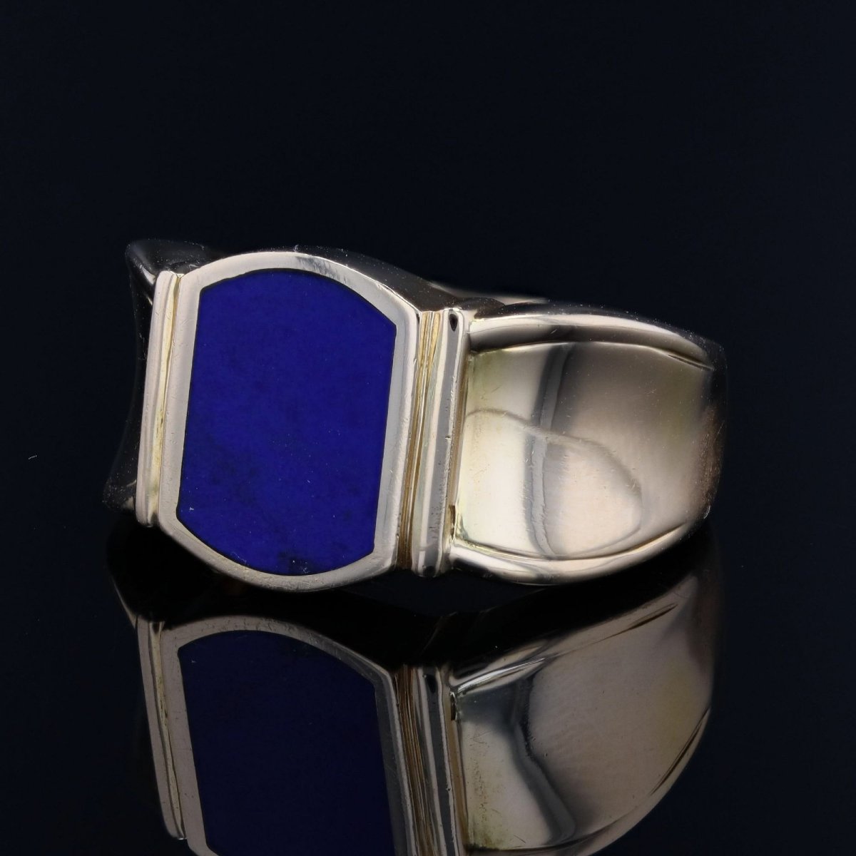 Lapis Lazuli And Gold Signet Ring-photo-4