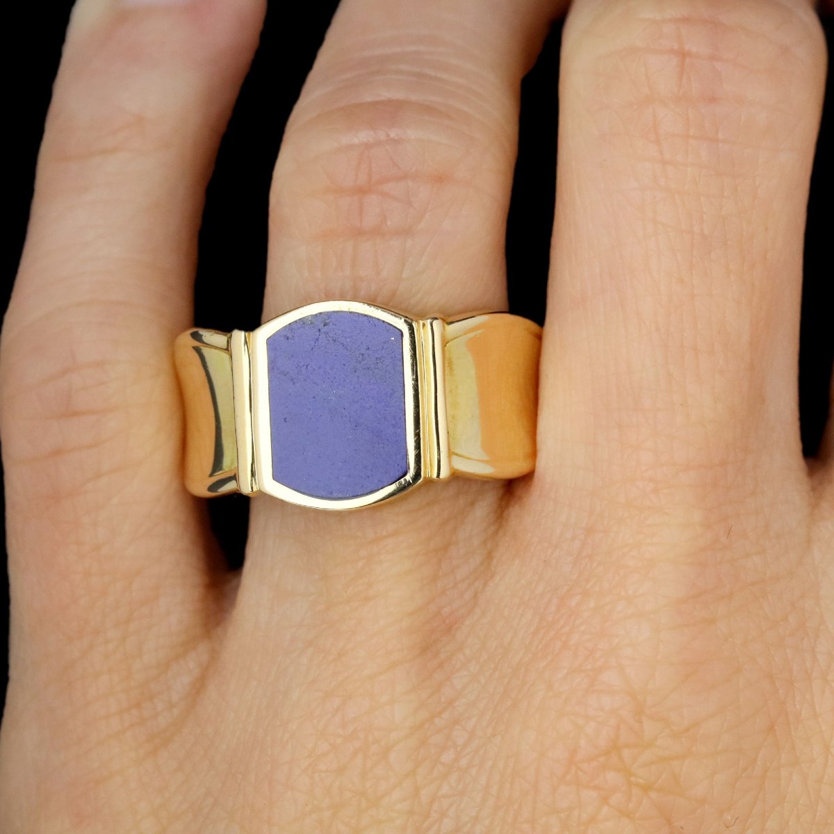 Lapis Lazuli And Gold Signet Ring-photo-1
