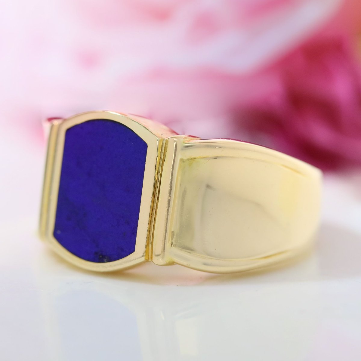 Lapis Lazuli And Gold Signet Ring-photo-5