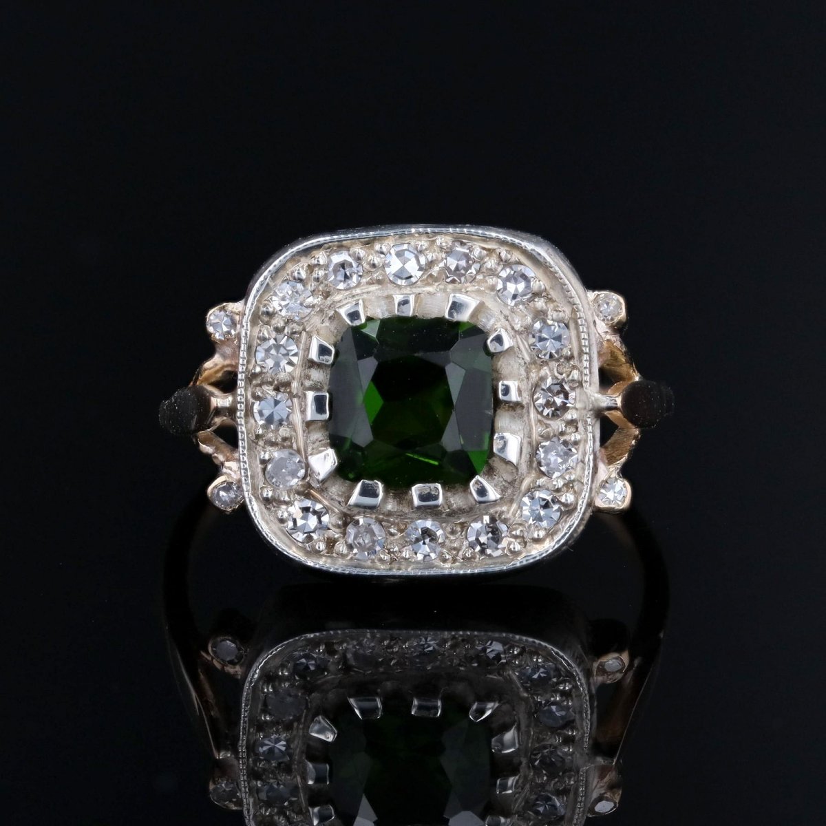 Bague péridot et diamants ancienne-photo-1