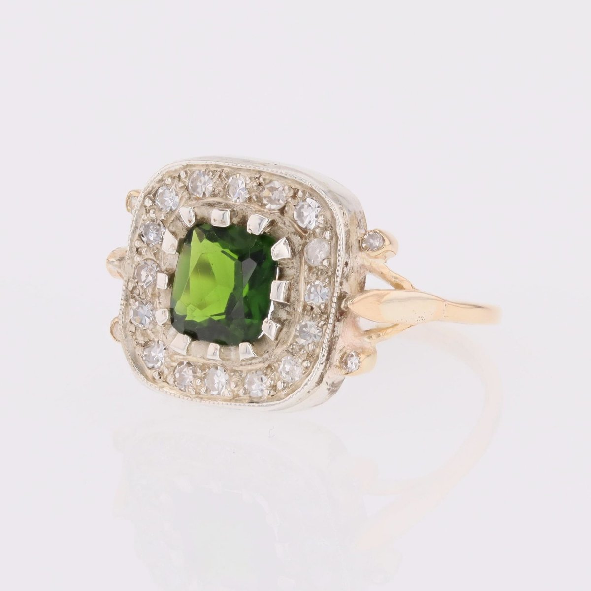 Bague péridot et diamants ancienne-photo-5