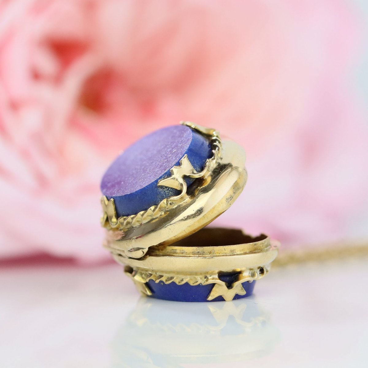 Antique Lapis Lazuli Medallion-photo-2
