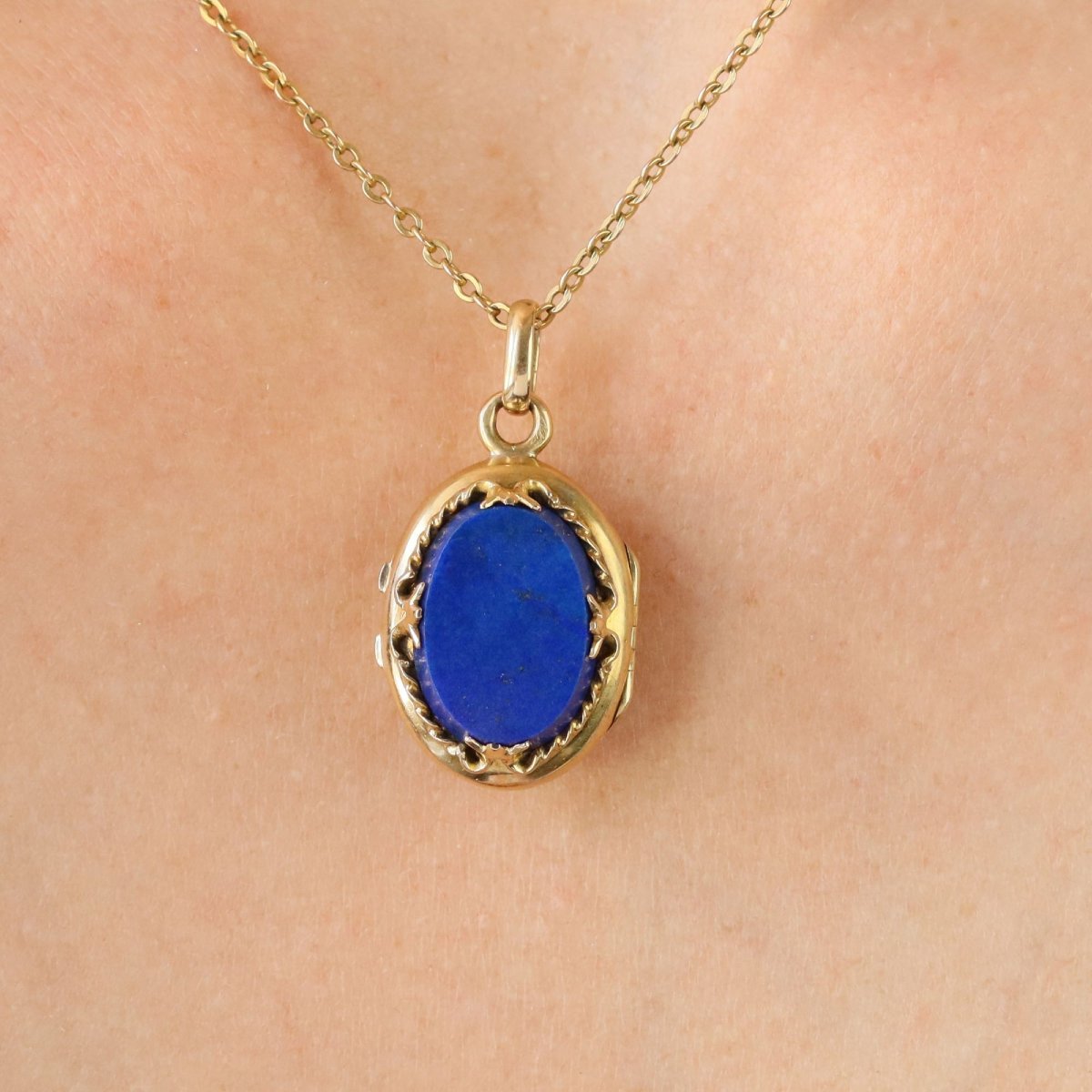 Antique Lapis Lazuli Medallion-photo-3