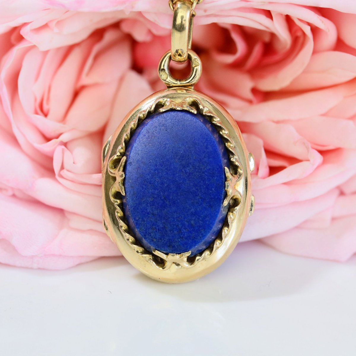 Antique Lapis Lazuli Medallion-photo-1
