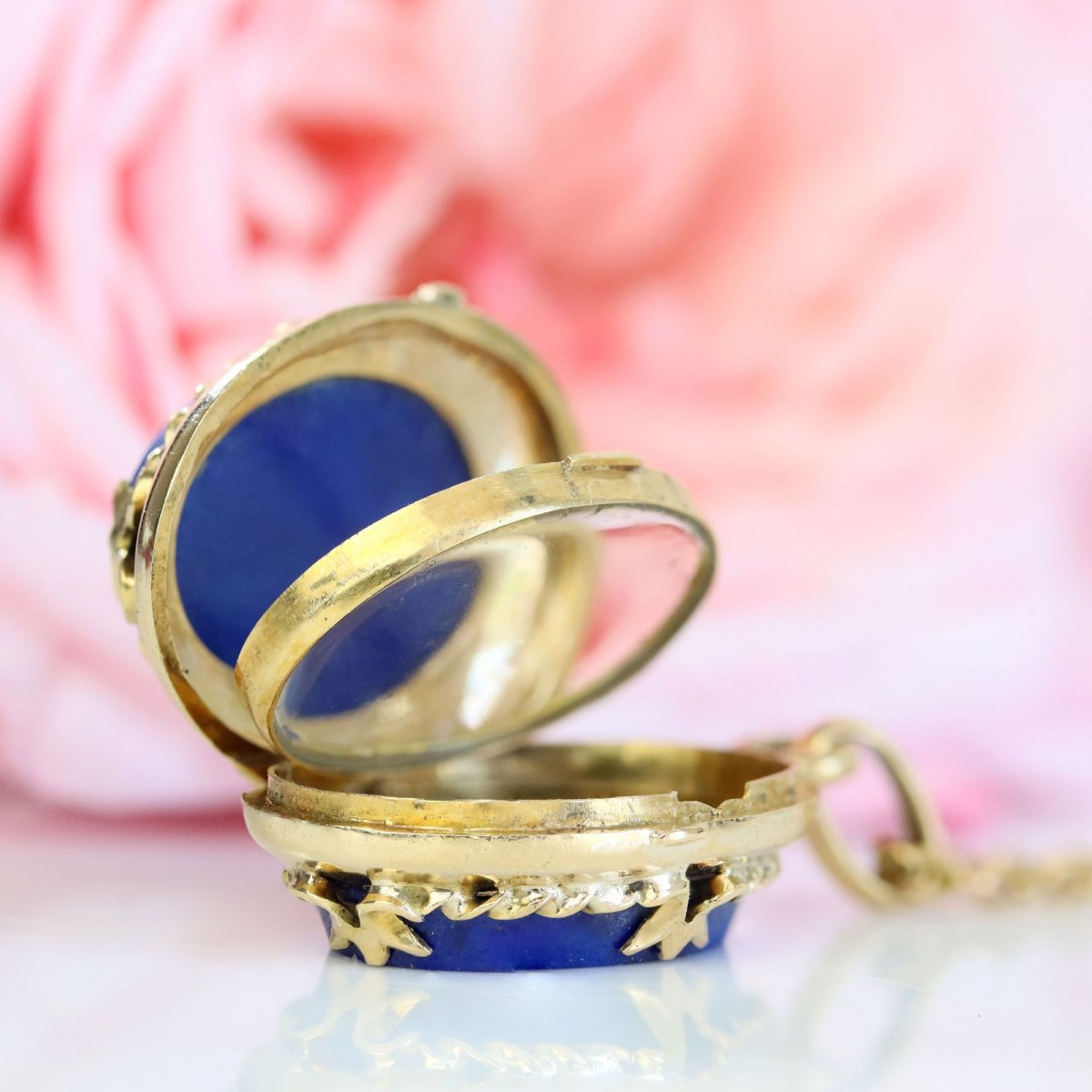 Antique Lapis Lazuli Medallion-photo-4