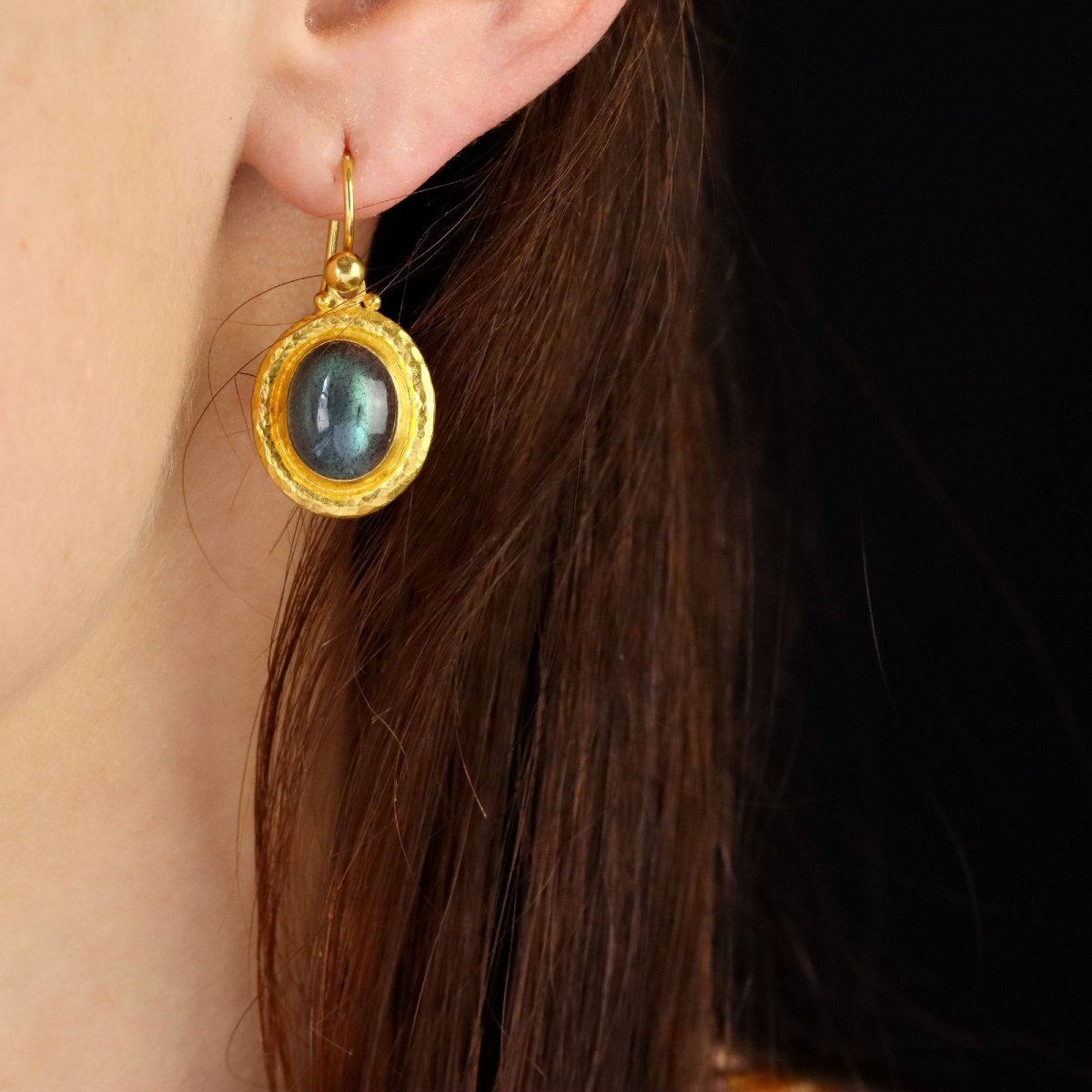 Gurhan Gold And Labradorite Earrings-photo-3