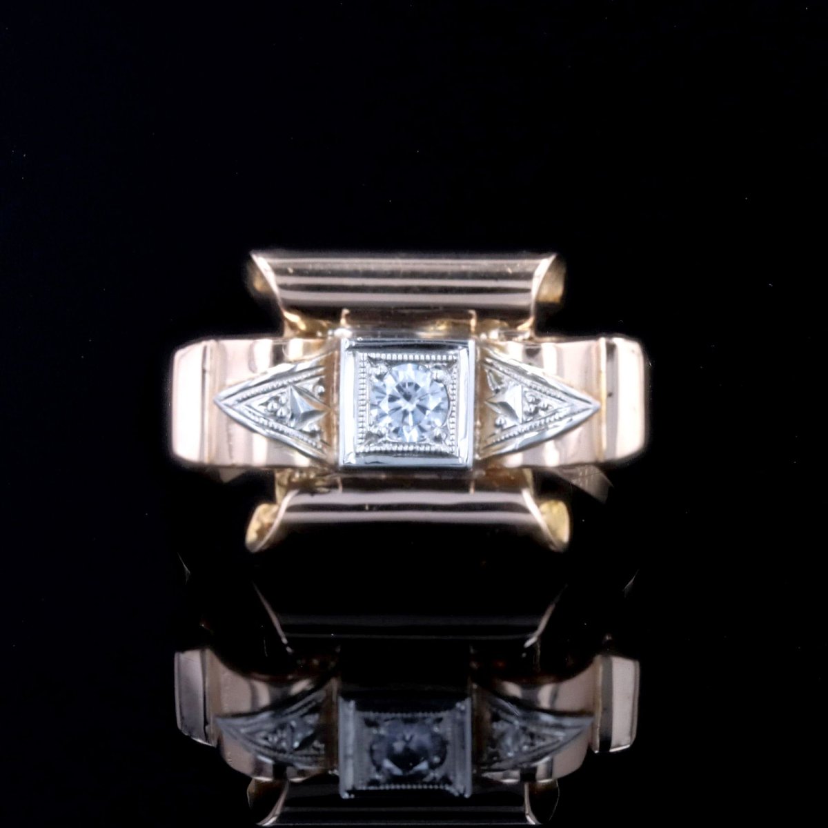 Antique Diamond Tank Ring-photo-1