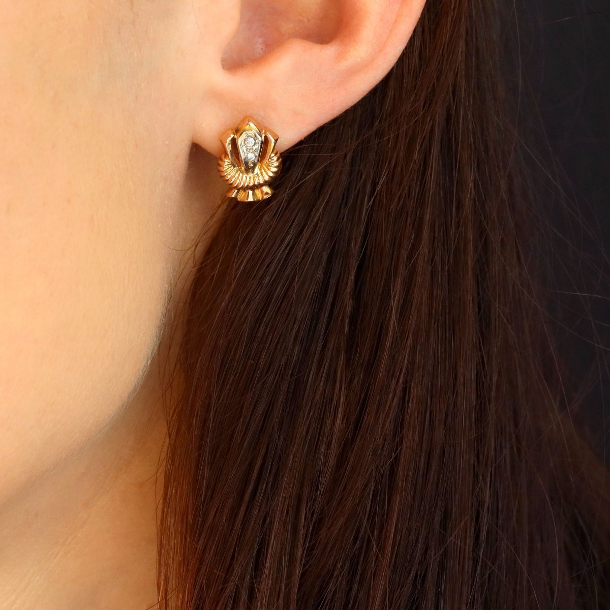Vintage Diamond Earrings-photo-2