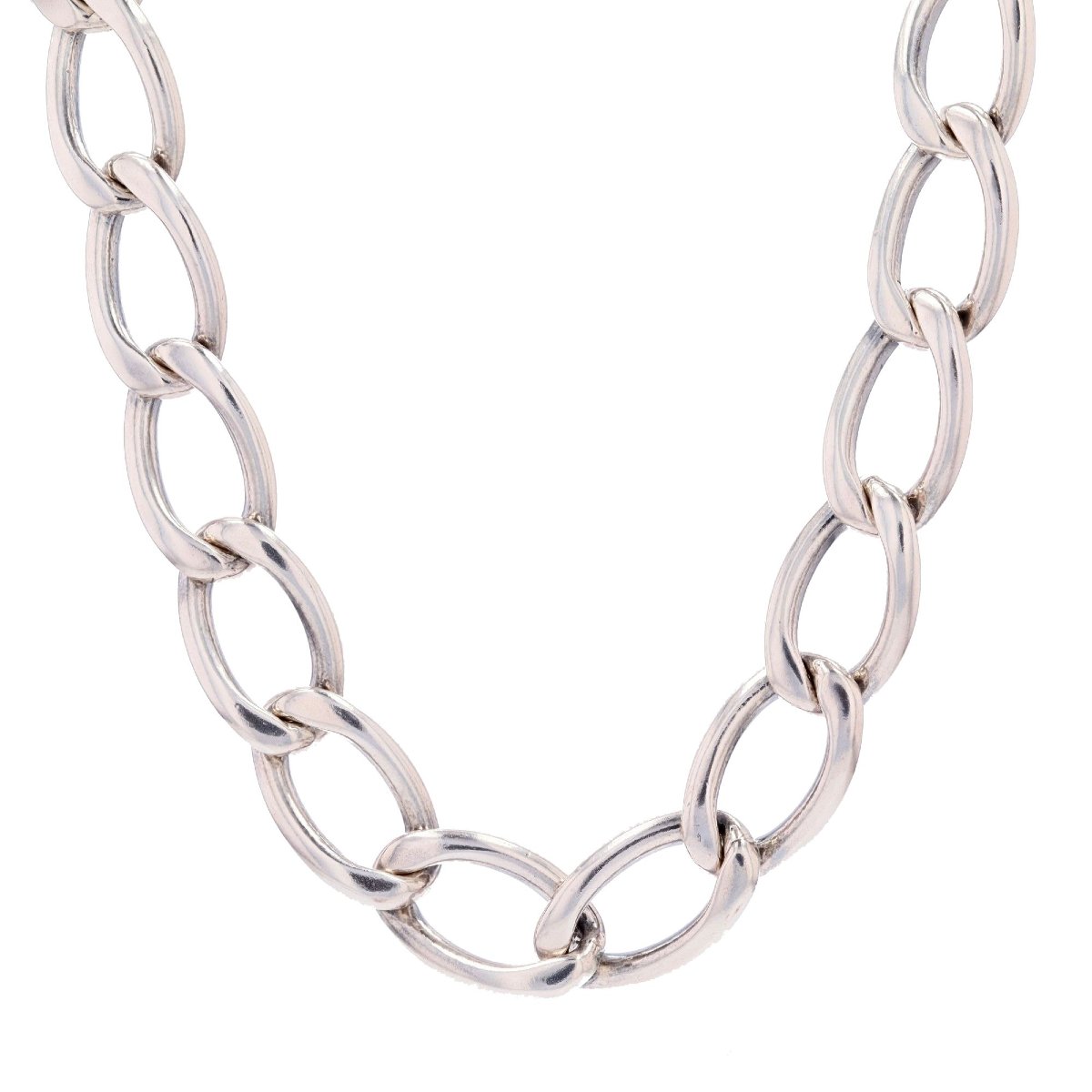 Collier gourmette argent