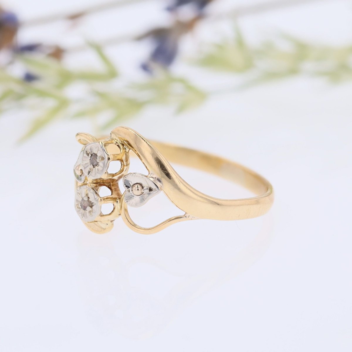 Antique Toi Et Moi Ring With Diamonds-photo-4
