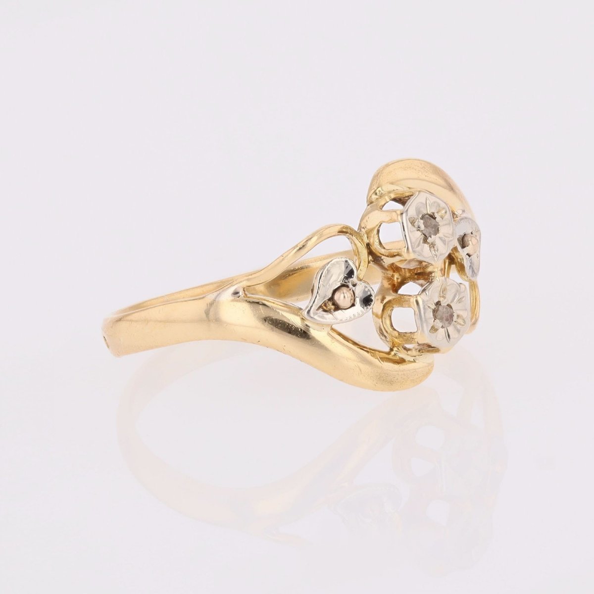 Antique Toi Et Moi Ring With Diamonds-photo-3