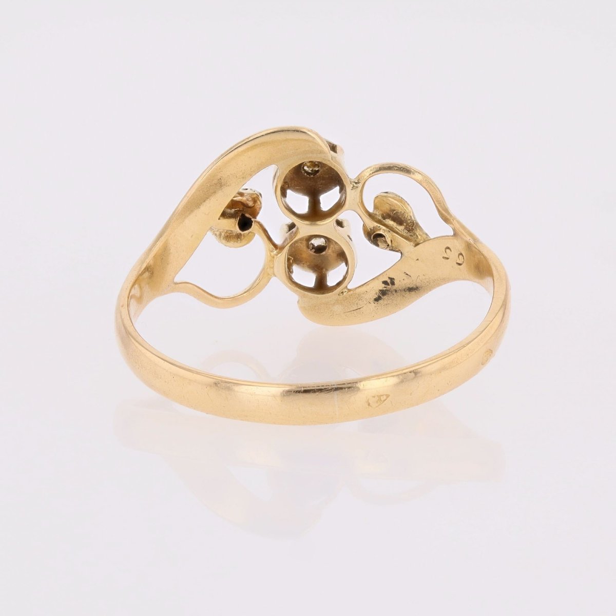 Antique Toi Et Moi Ring With Diamonds-photo-4