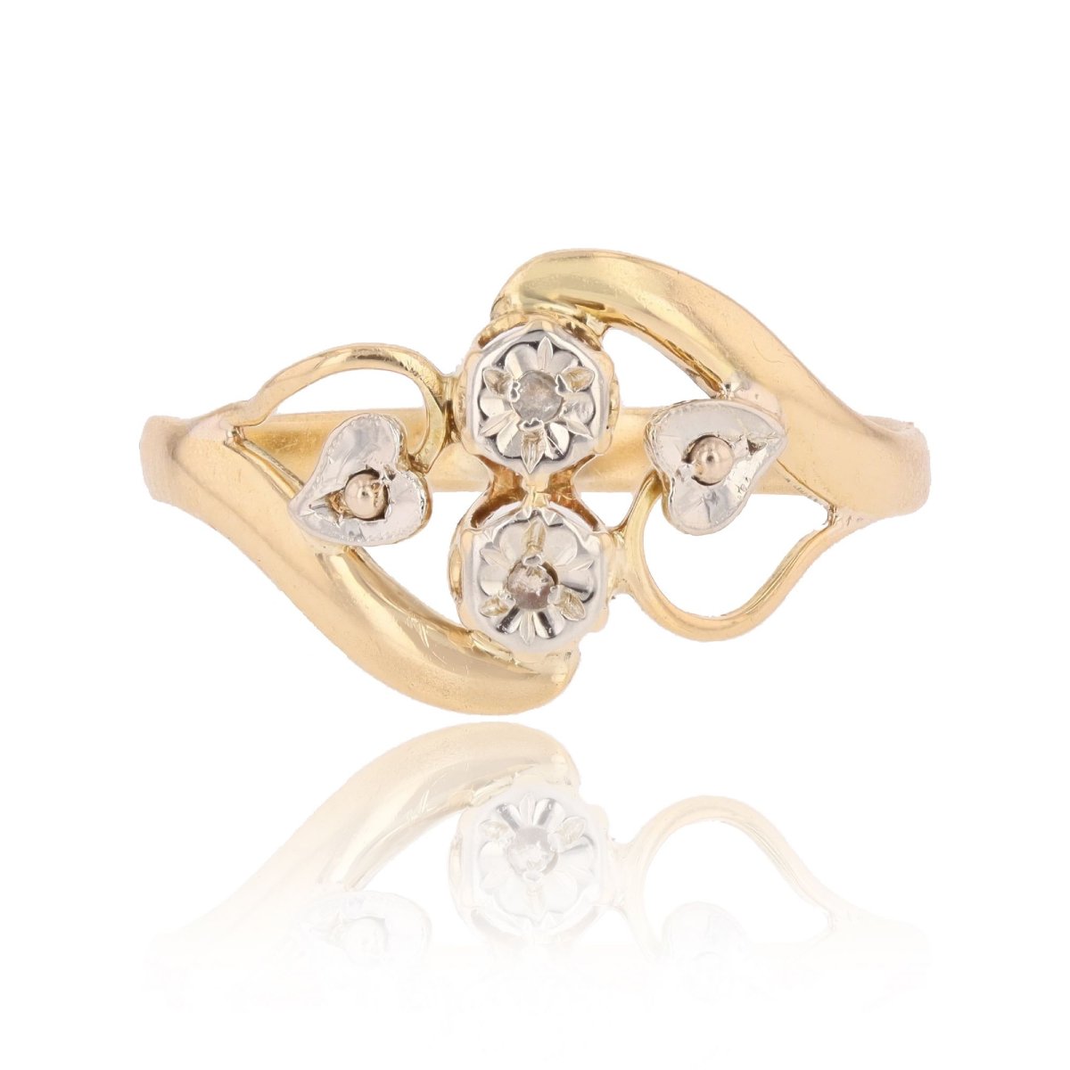 Antique Toi Et Moi Ring With Diamonds