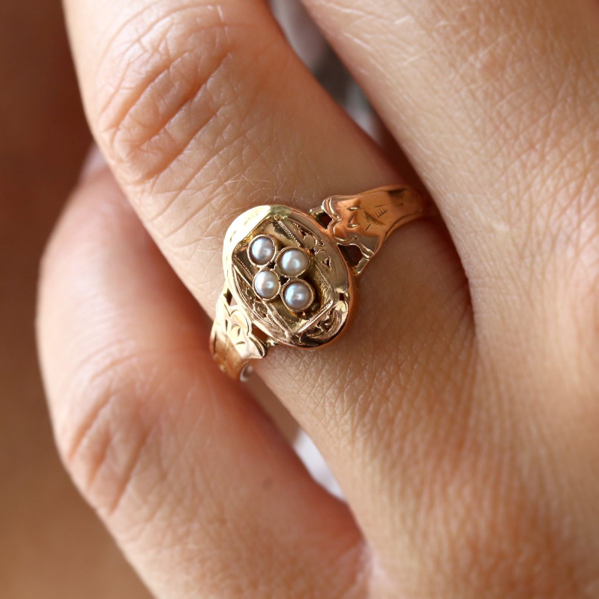 19th-century Fine Pearl Ring-photo-2