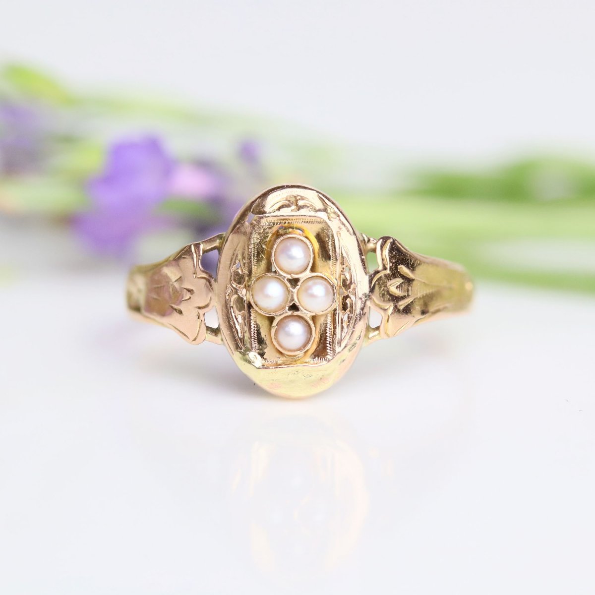 19th-century Fine Pearl Ring-photo-3