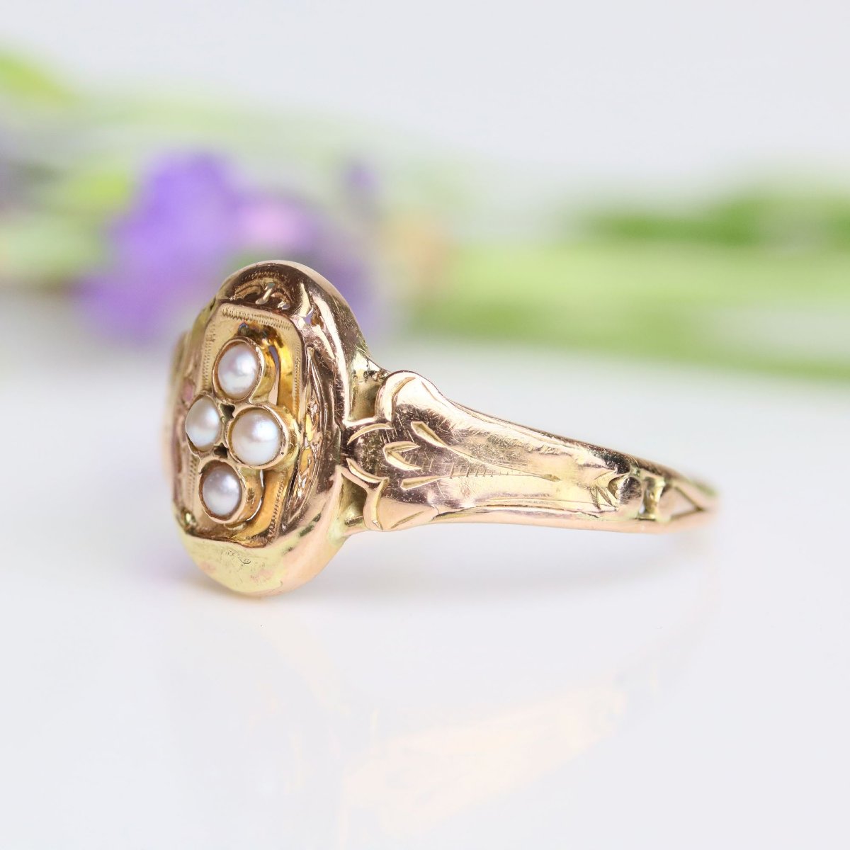 19th-century Fine Pearl Ring-photo-1