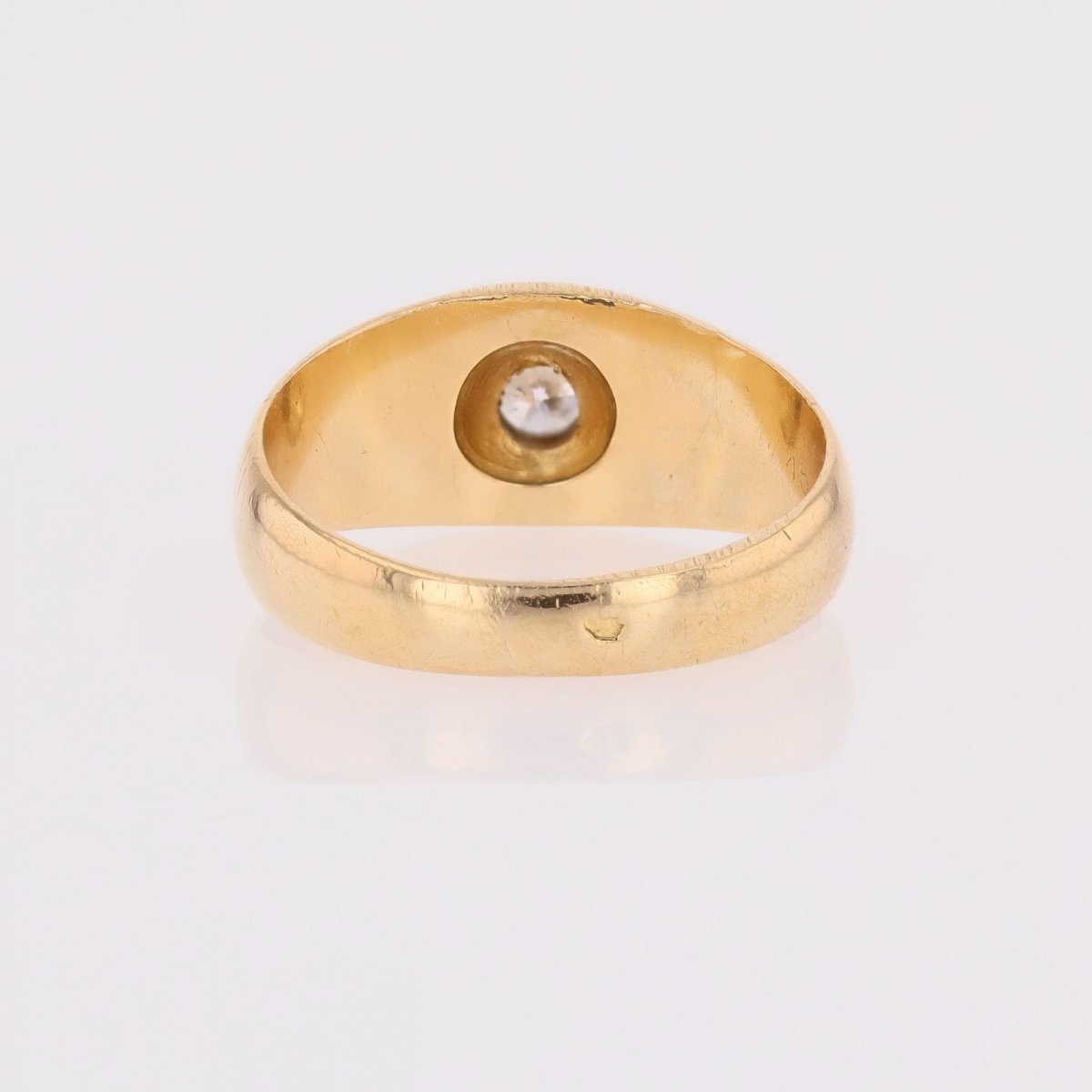 Bague jonc diamant or jaune-photo-3
