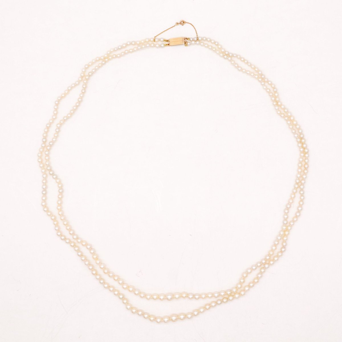 Long collier double rang de perles de culture-photo-4