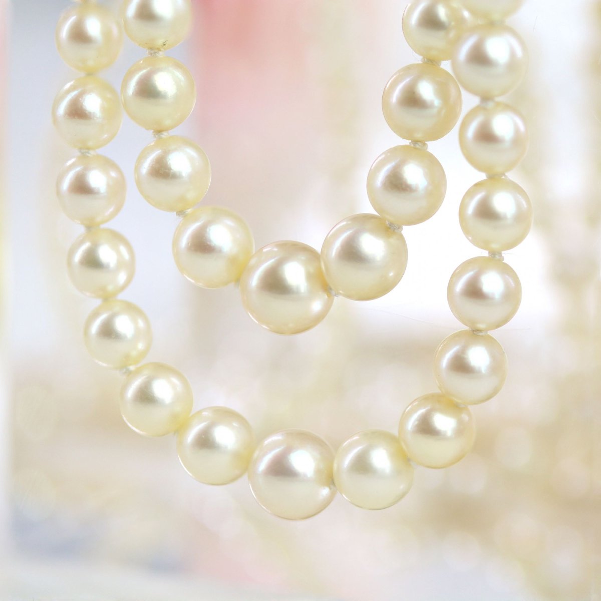 Long collier double rang de perles de culture-photo-6