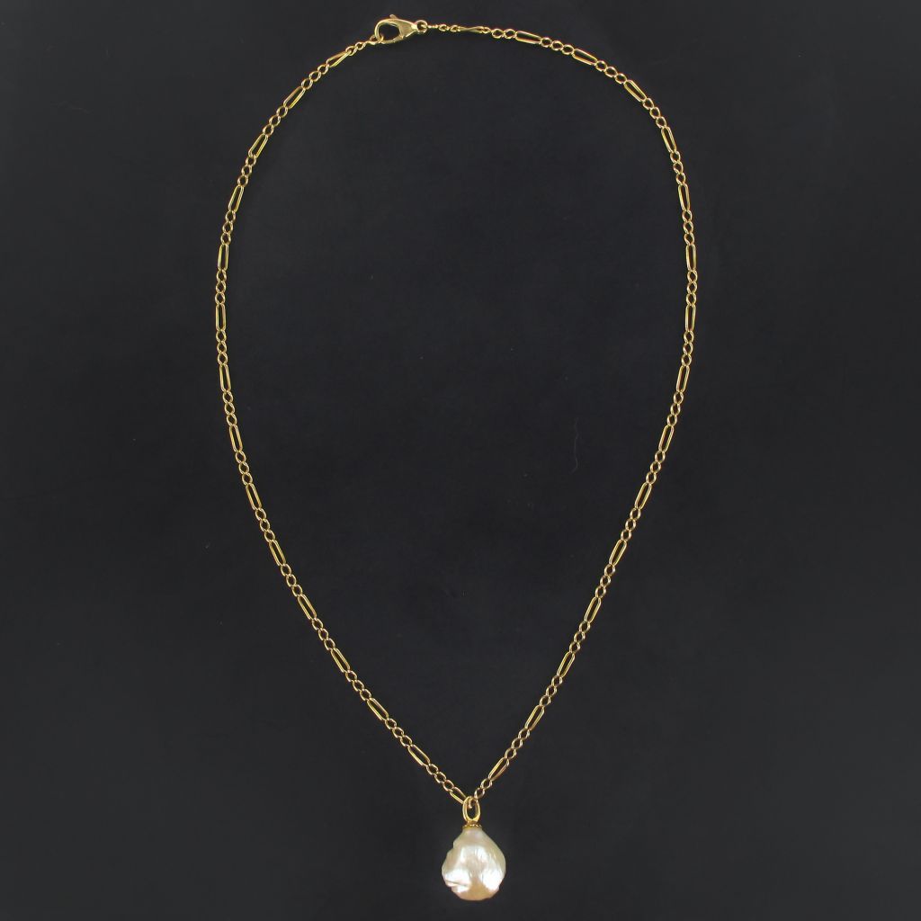 Pendentif Or Et Perle Soufflure-photo-4