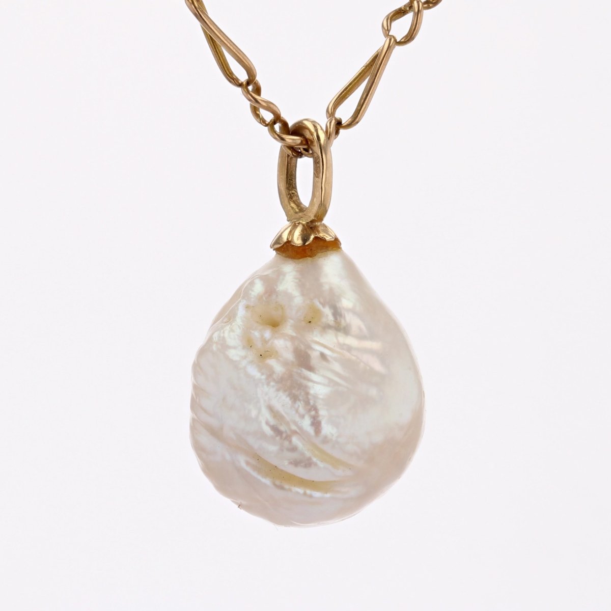 Pendentif Or Et Perle Soufflure-photo-5