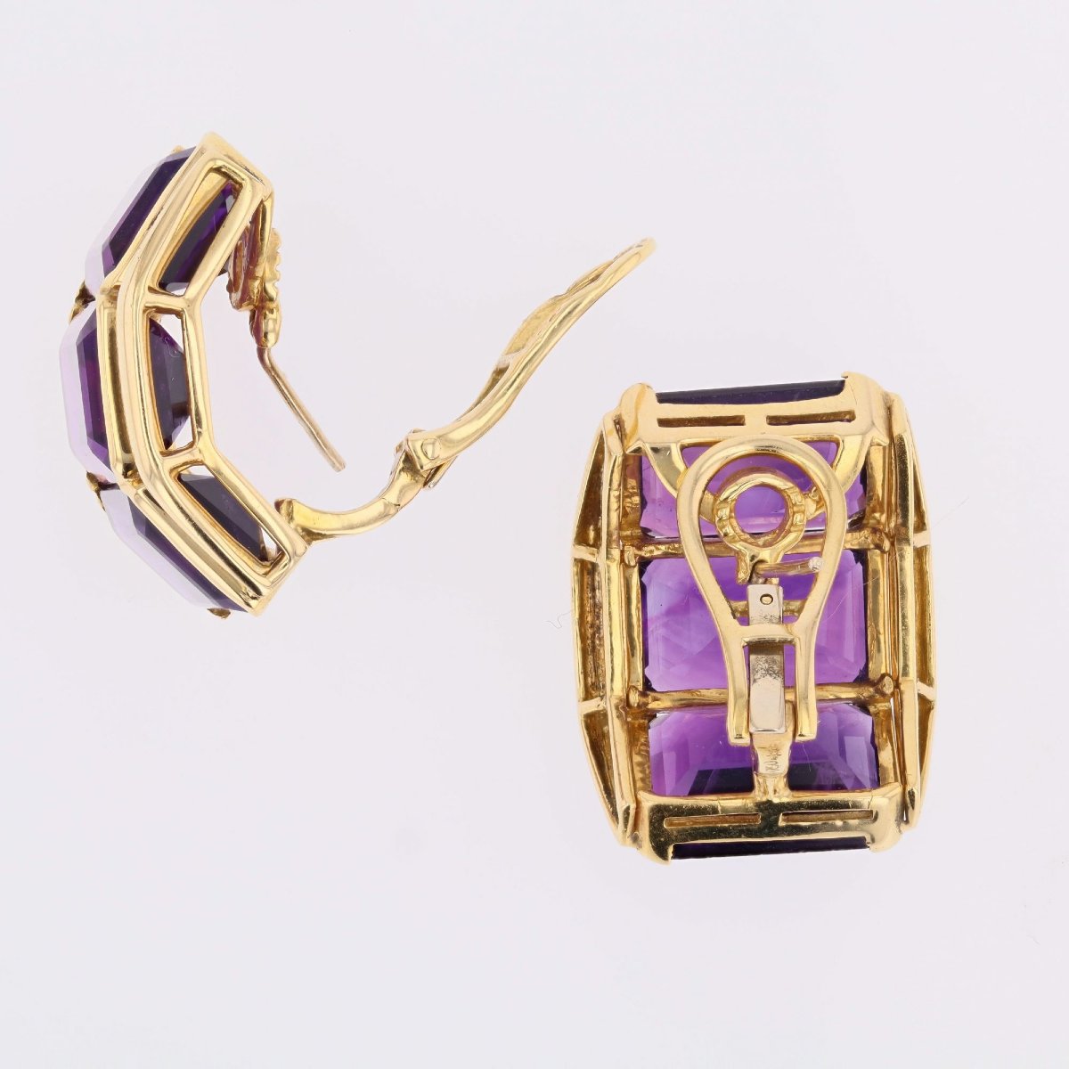 Clips d'oreilles améthystes vintage-photo-3