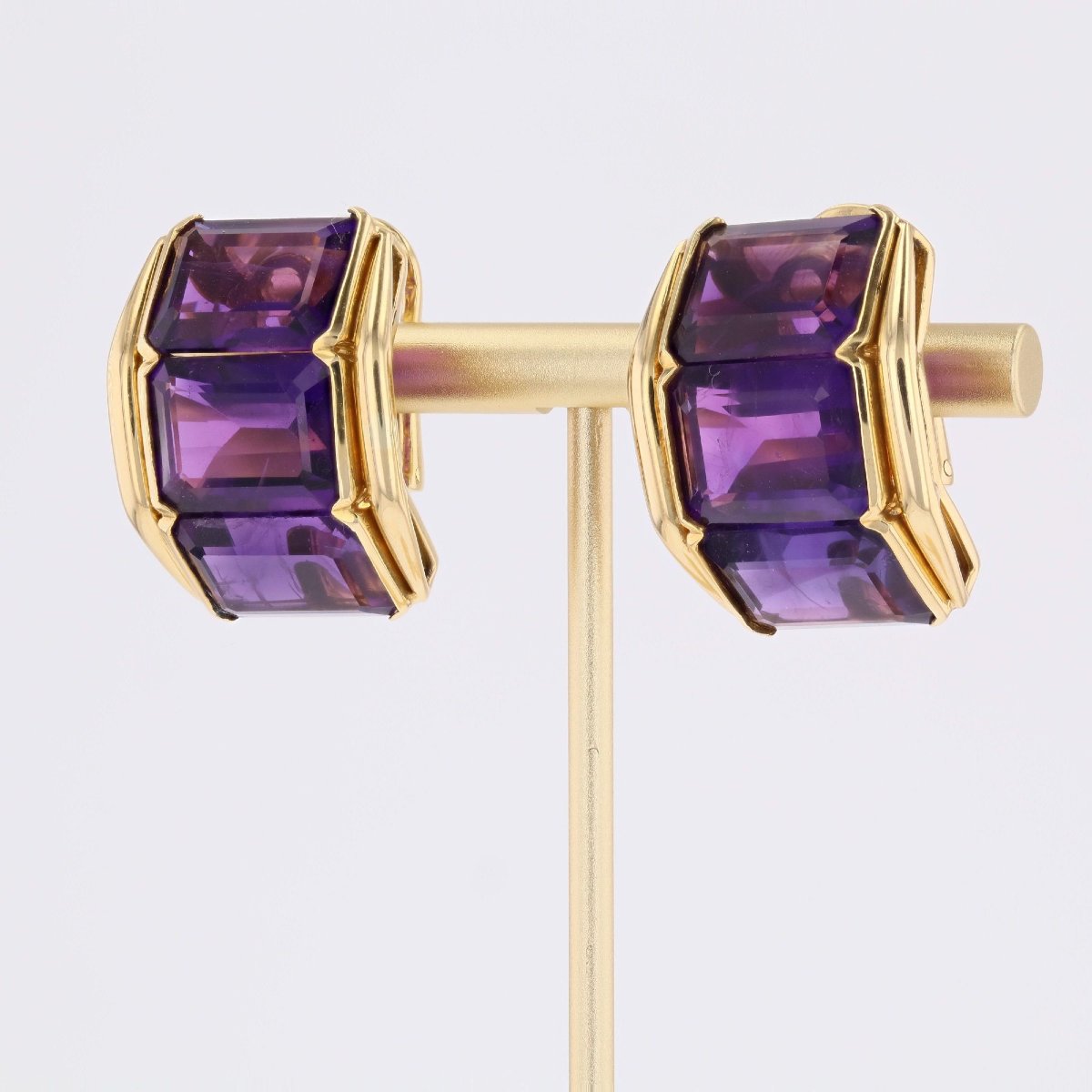 Clips d'oreilles améthystes vintage-photo-2