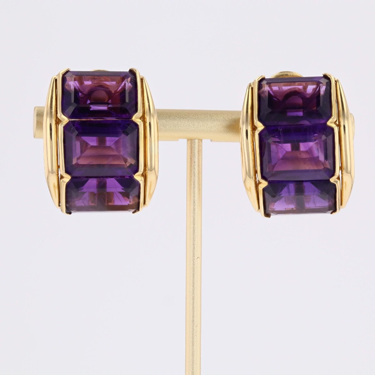Clips d'oreilles améthystes vintage-photo-6