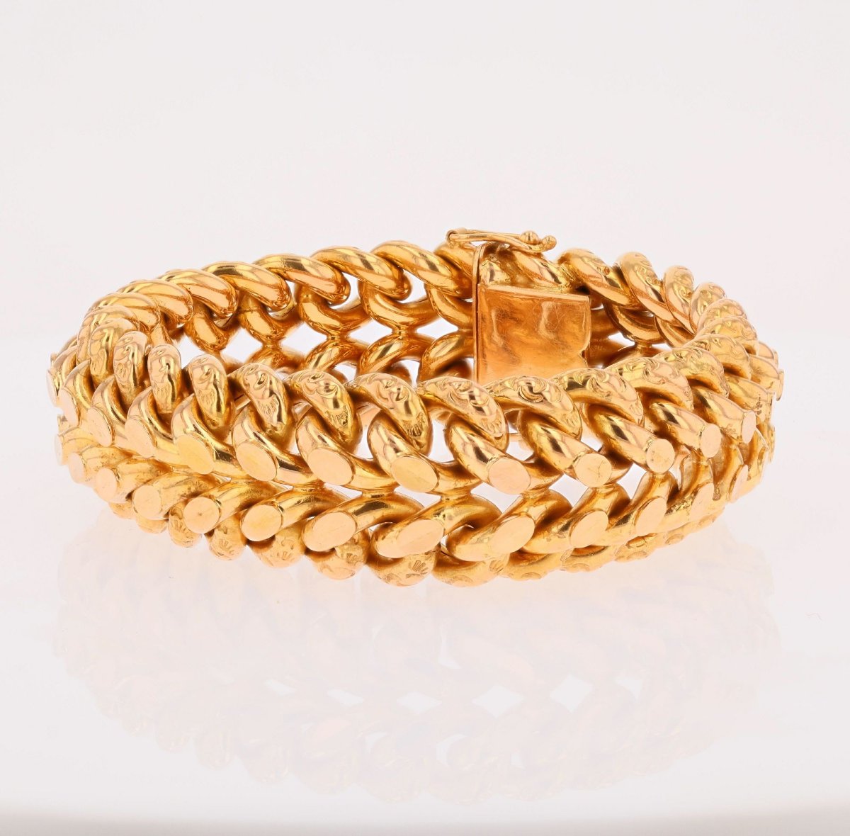 Vintage Rose Gold Cuff Bracelet-photo-1