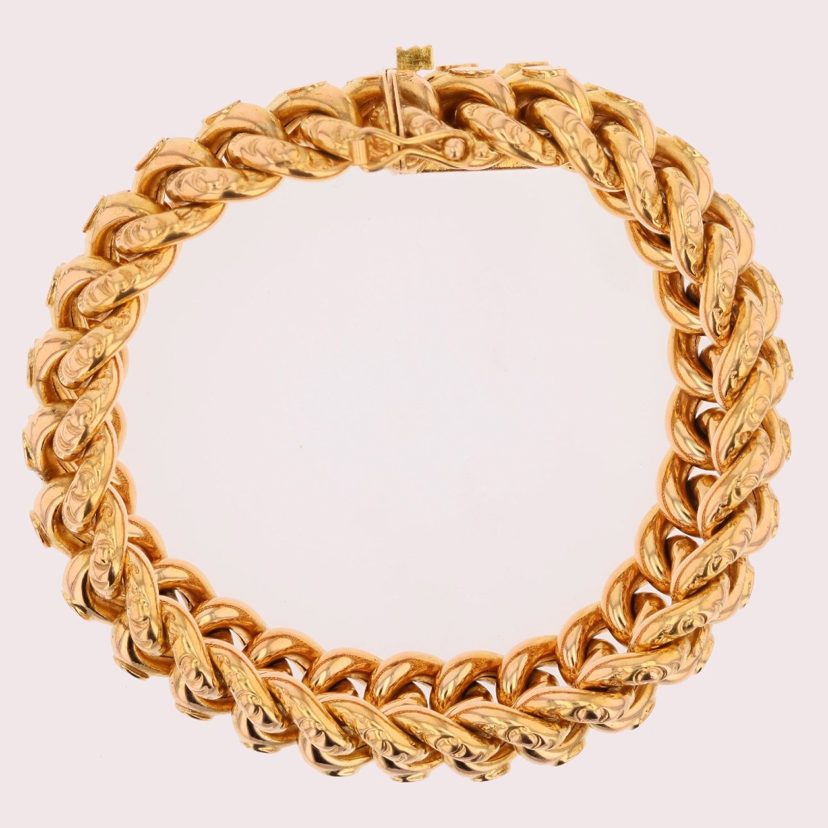 Vintage Rose Gold Cuff Bracelet-photo-3