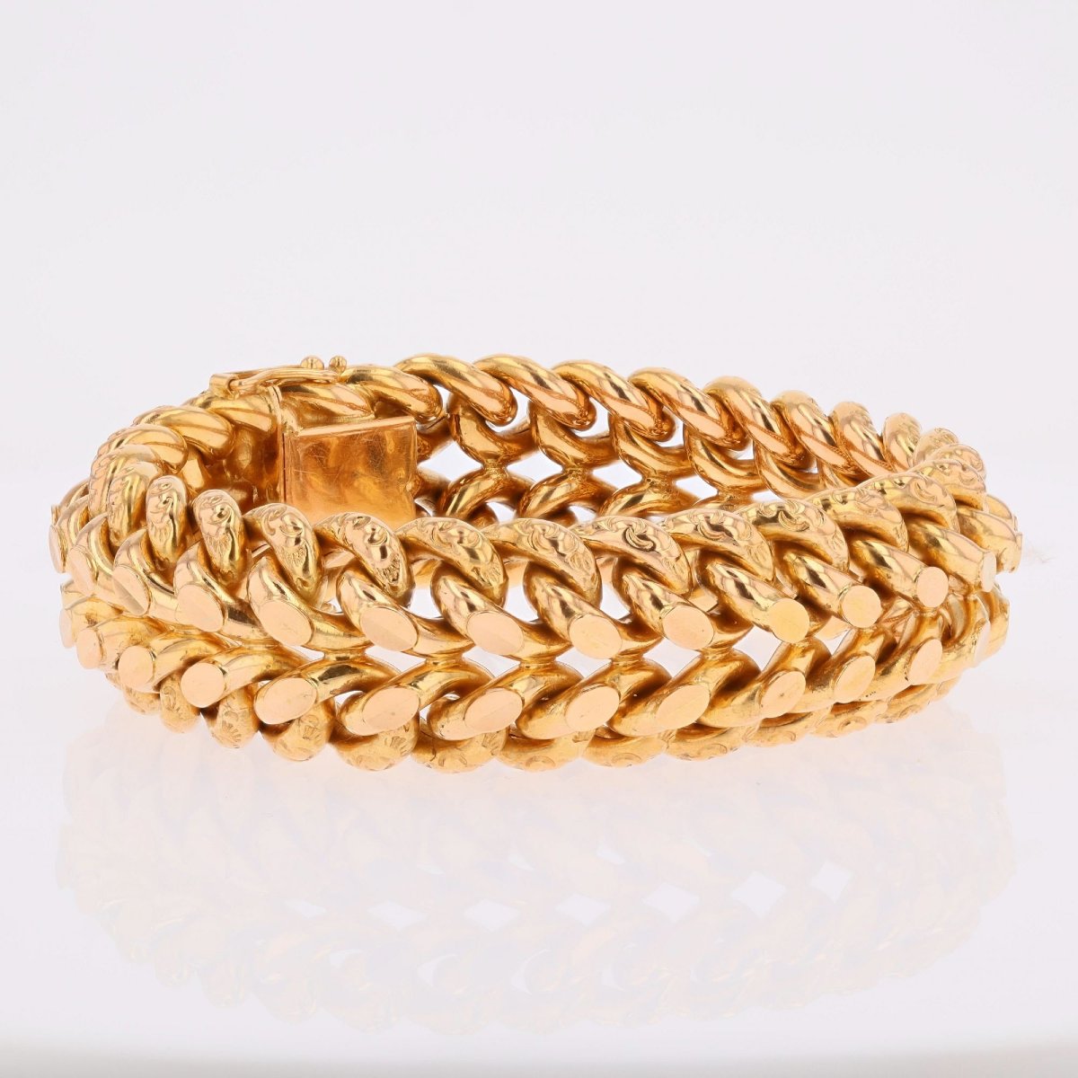 Vintage Rose Gold Cuff Bracelet-photo-5