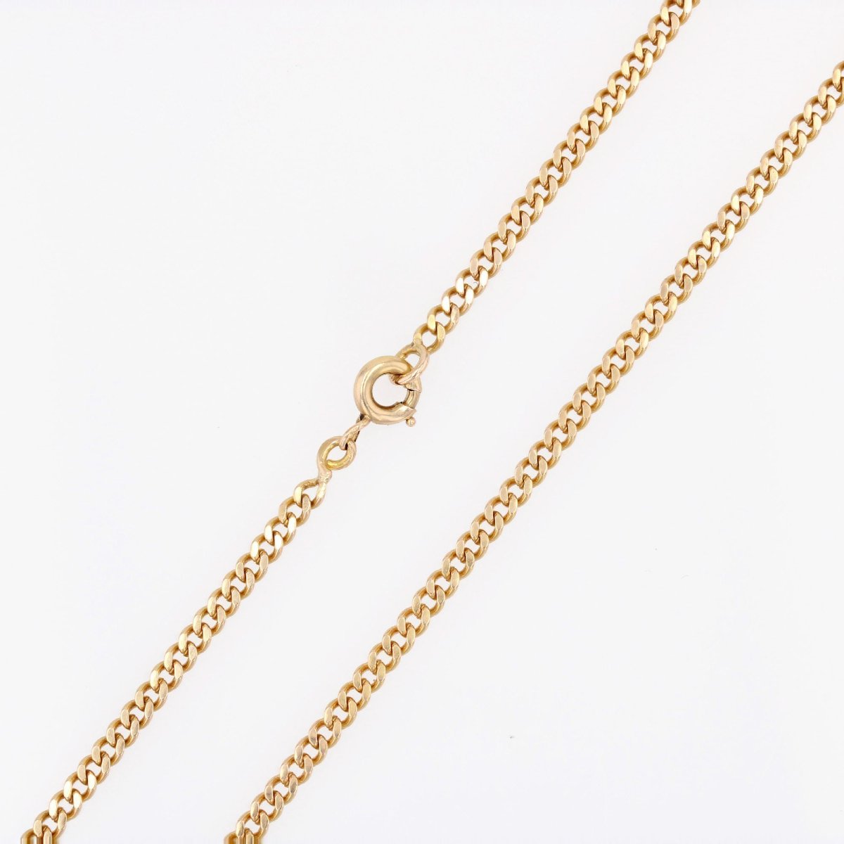 Gold File Link Curb Chain-photo-2