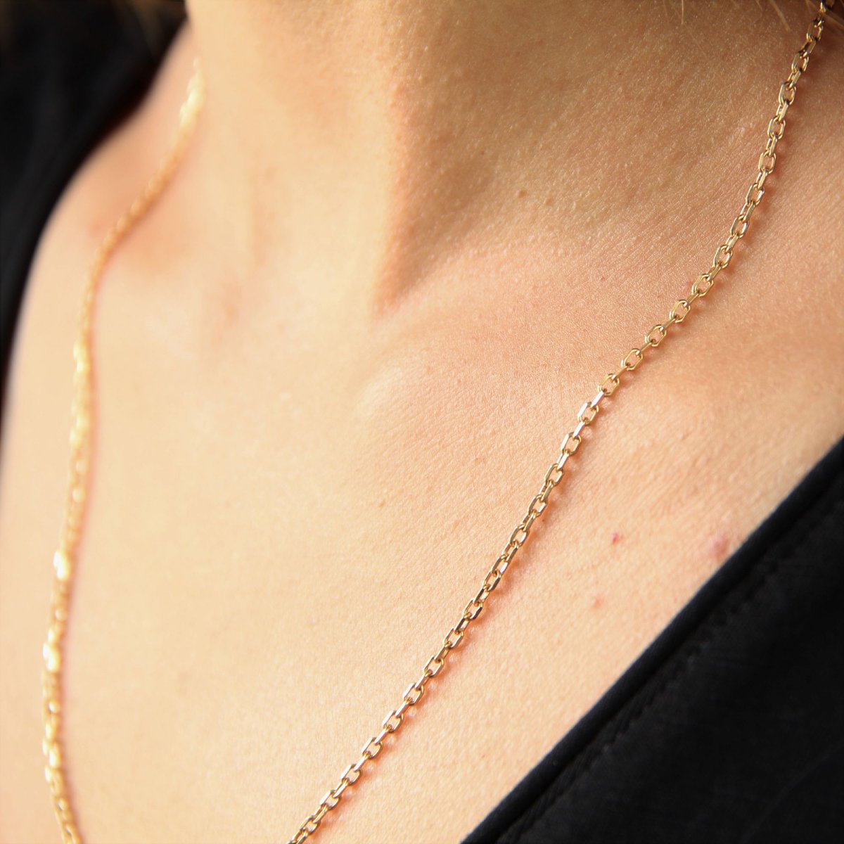 Chaine maille forçat or jaune-photo-4