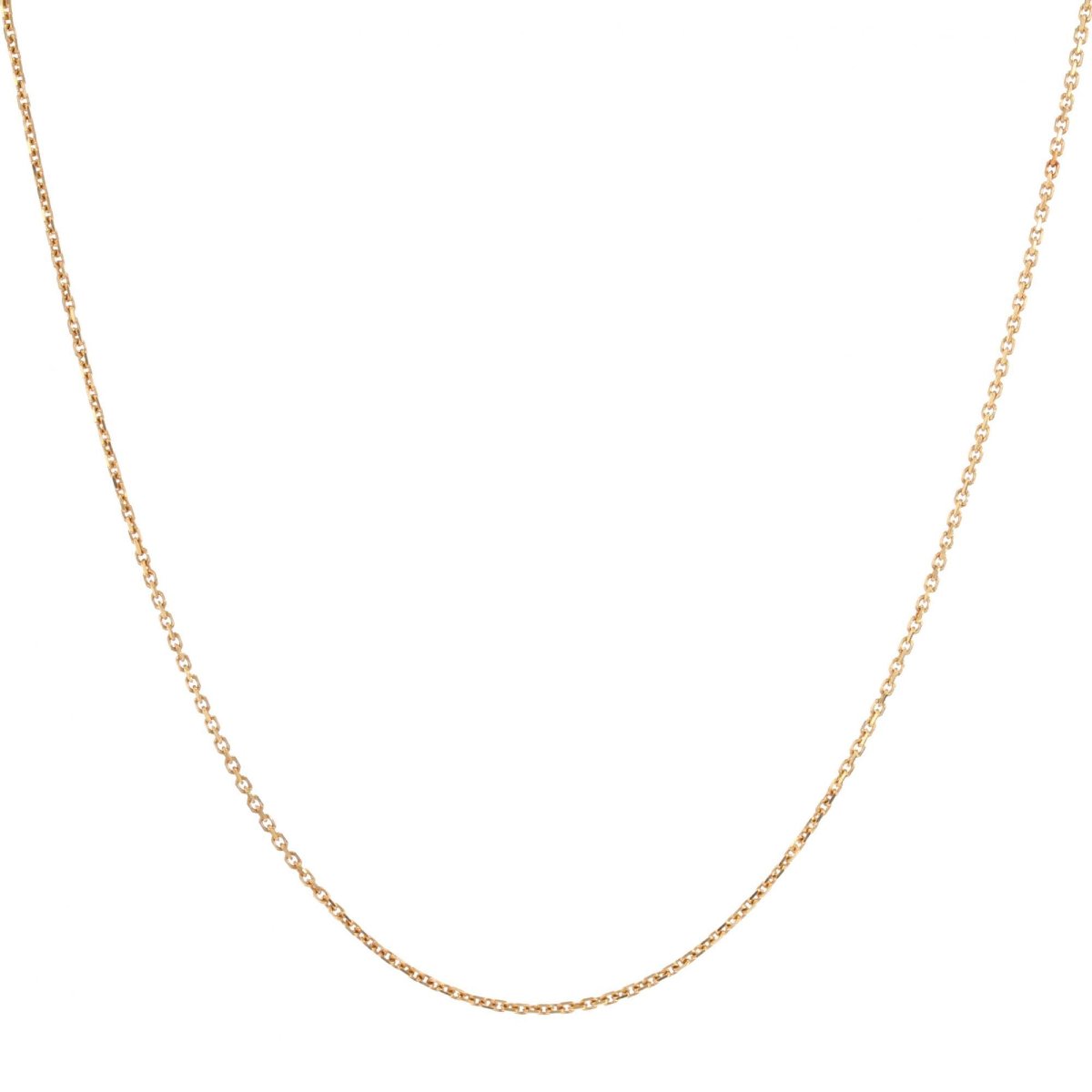 Fine-link, Filed Yellow Gold Chain