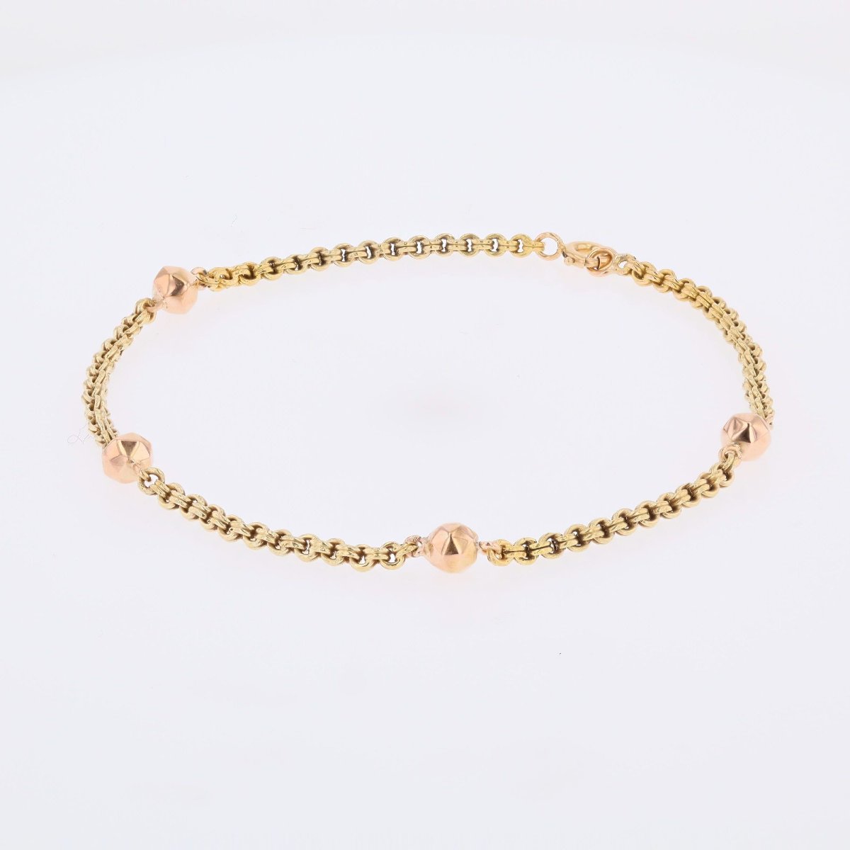 Bracelet ancien or jaune et or rose-photo-4