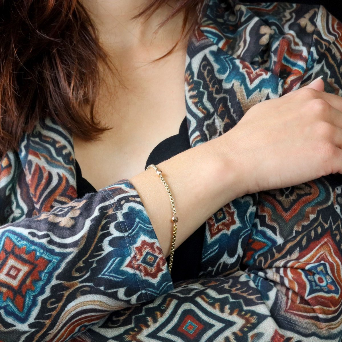 Bracelet ancien or jaune et or rose-photo-2