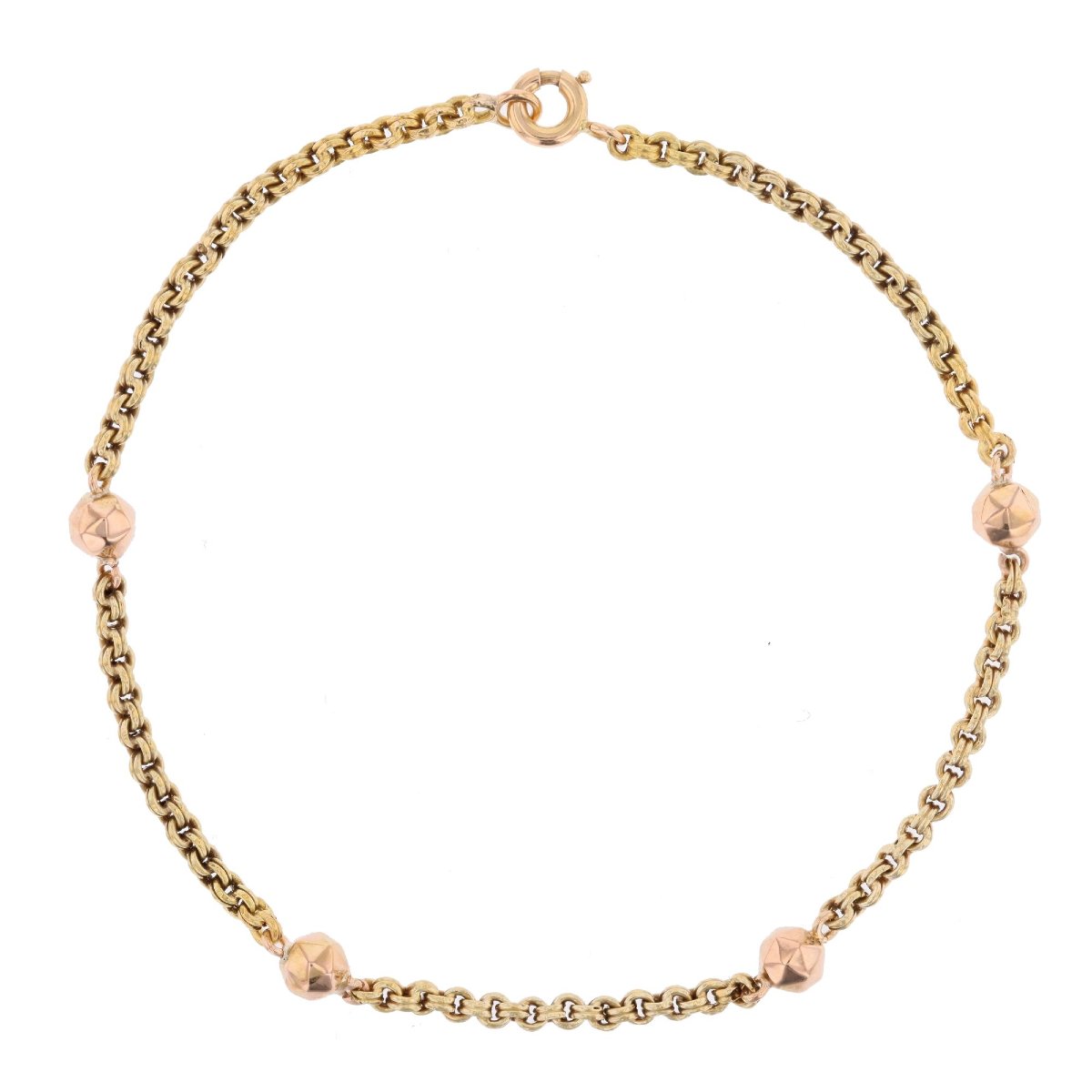 Bracelet ancien or jaune et or rose