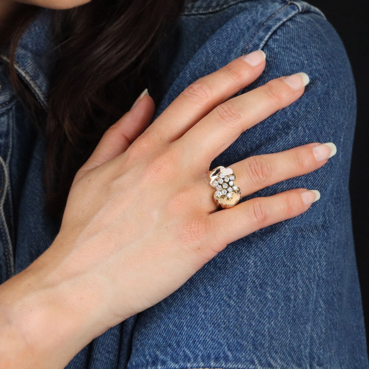Bague tank fleur diamants-photo-1
