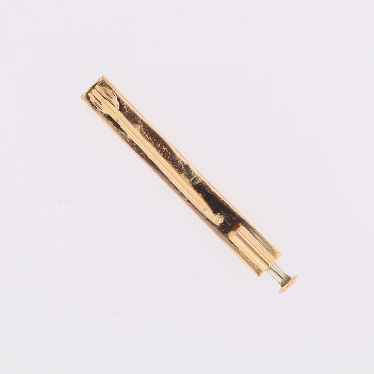 Petite broche rectangulaire gravée or-photo-2