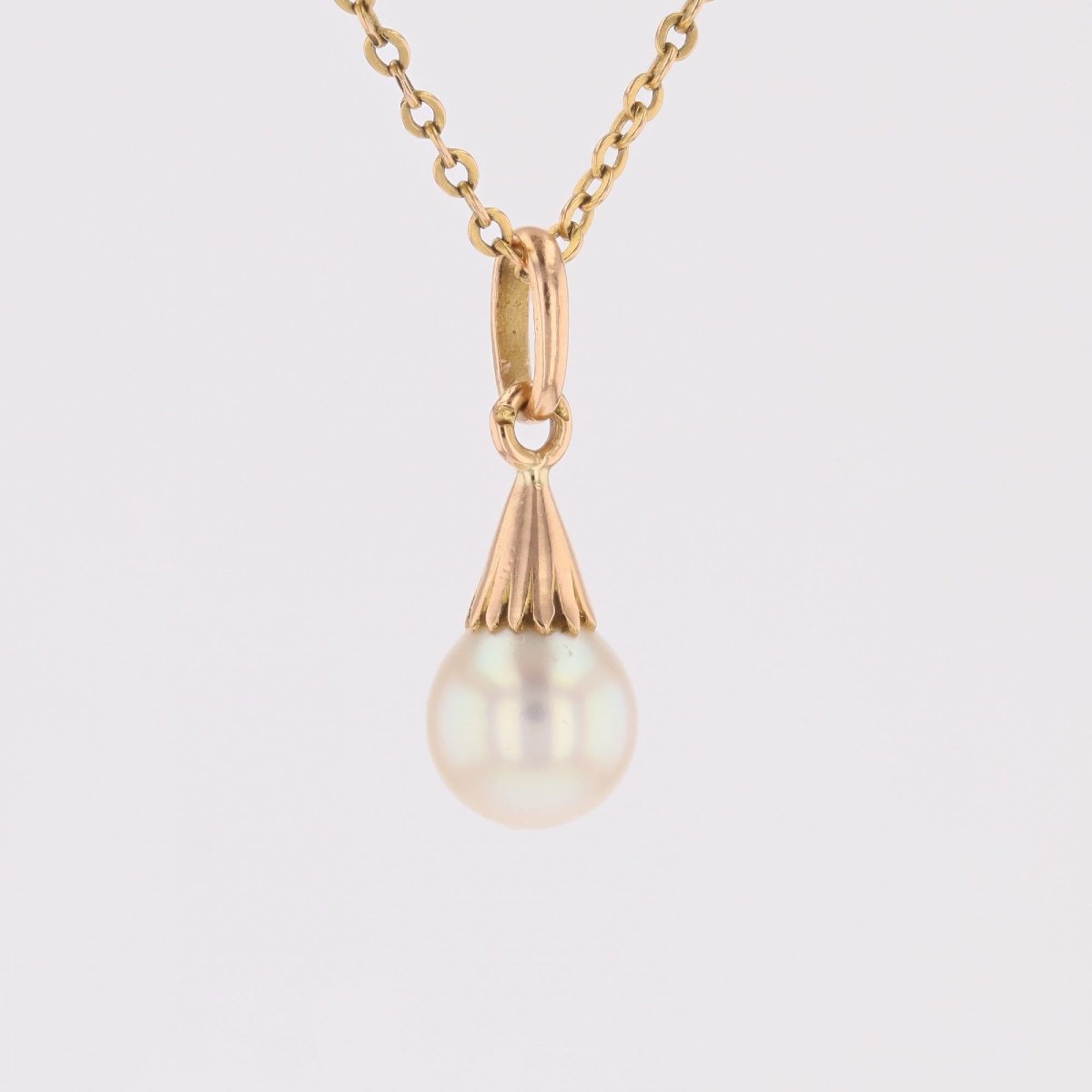 Cultured Pearl And Gold Pendant-photo-4