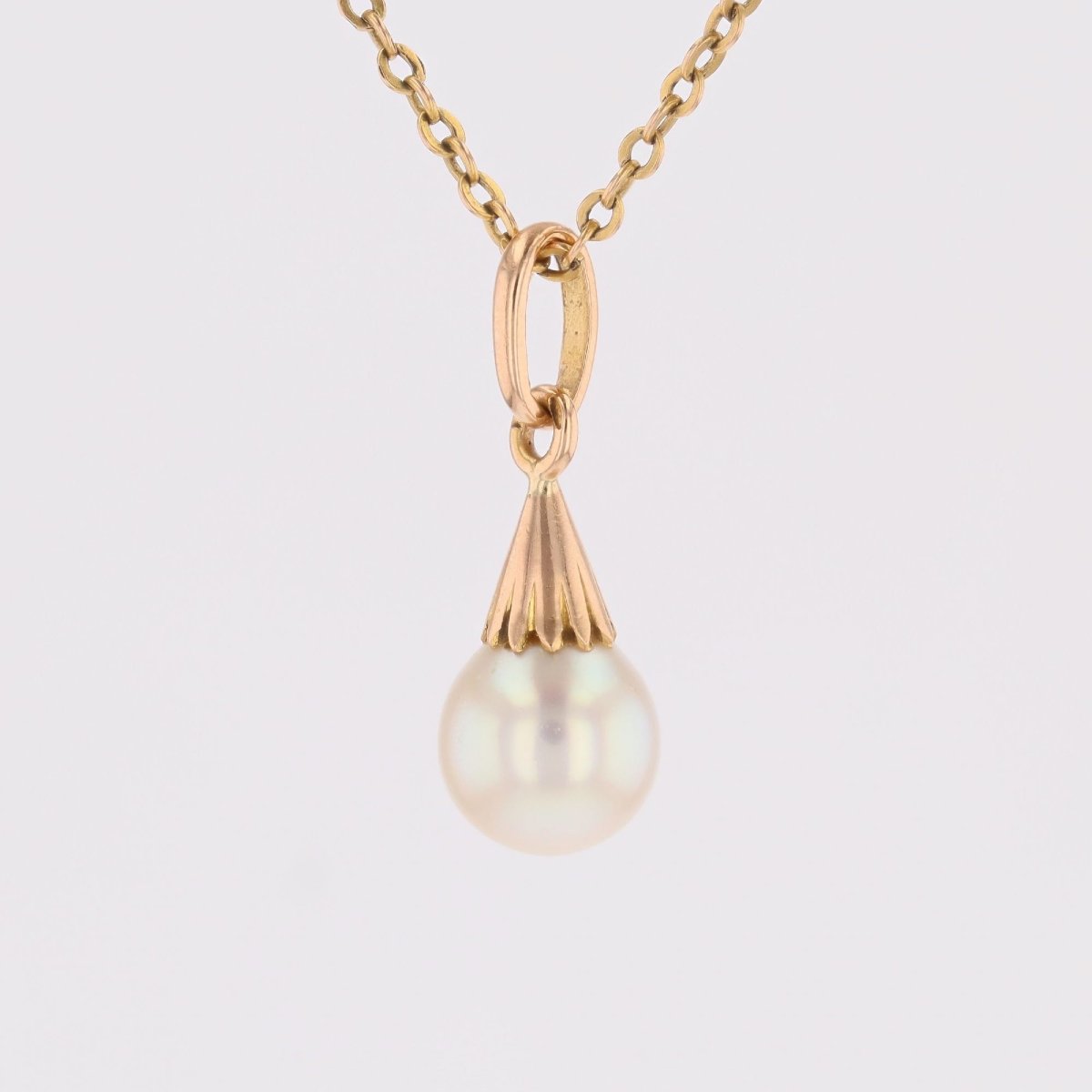 Cultured Pearl And Gold Pendant-photo-1
