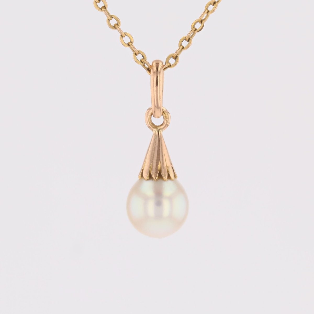 Cultured Pearl And Gold Pendant-photo-4