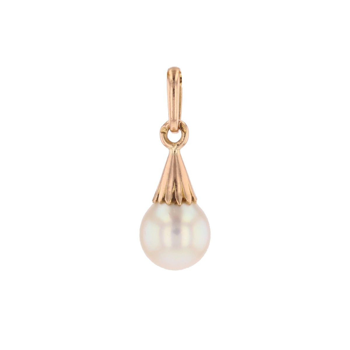 Cultured Pearl And Gold Pendant