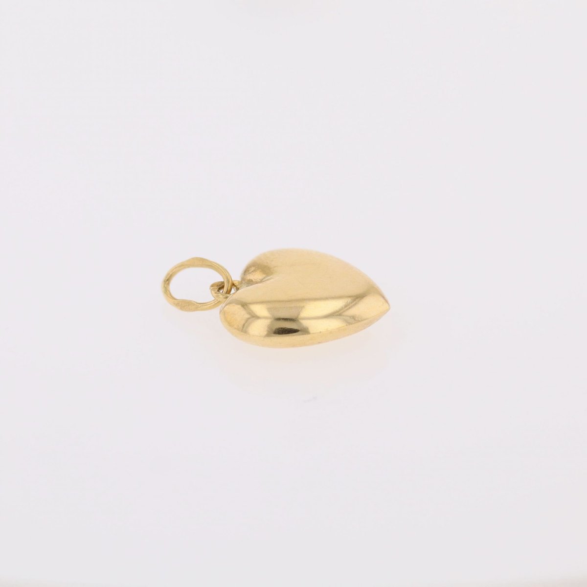 Domed Heart Pendant In Yellow Gold-photo-5