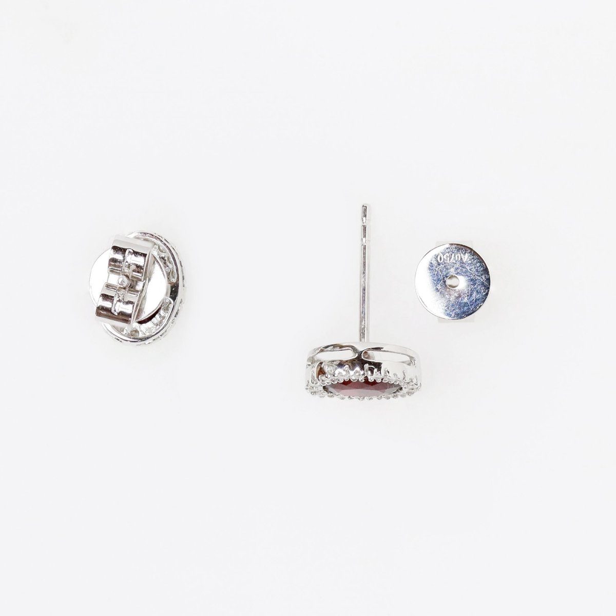 Boucles d’oreilles ovales rubis et diamants-photo-5