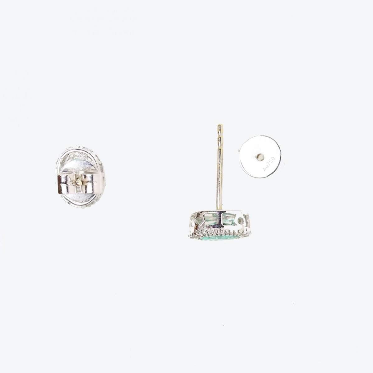 Boucles d’oreilles ovales émeraudes et diamants-photo-5