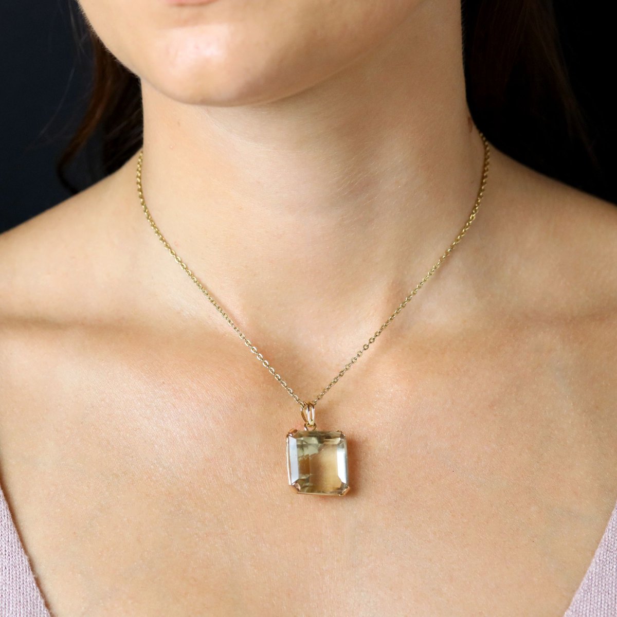 Pendentif vintage citrine-photo-2