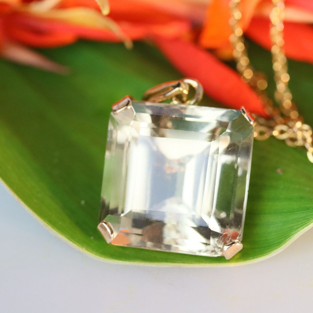 Pendentif vintage citrine-photo-3